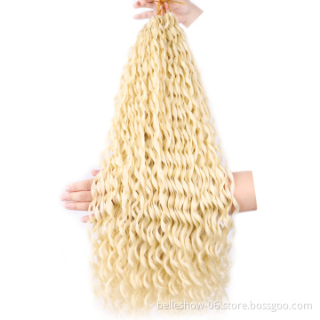 Water wave  Synthetic Hair Extension 24inch Ocean deep water Body Ombre Braiding bundle Hair Crochet Braids Hair